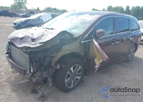 2014 Honda Odyssey Touring/Touring Elite from USA, damaged, VIN 5FNRL5H90EB120999